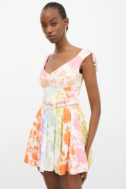 Zimmermann Linen Postcard Spliced Dress