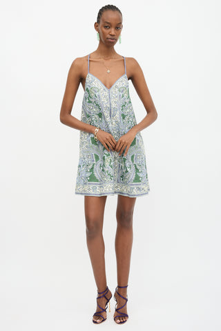 Zimmermann Linen Printed Ottie Swing Dress