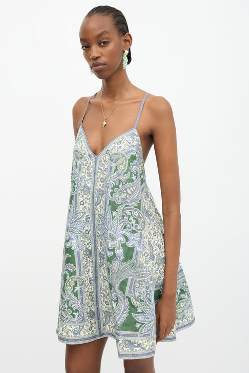 Zimmermann Linen Printed Ottie Swing Dress