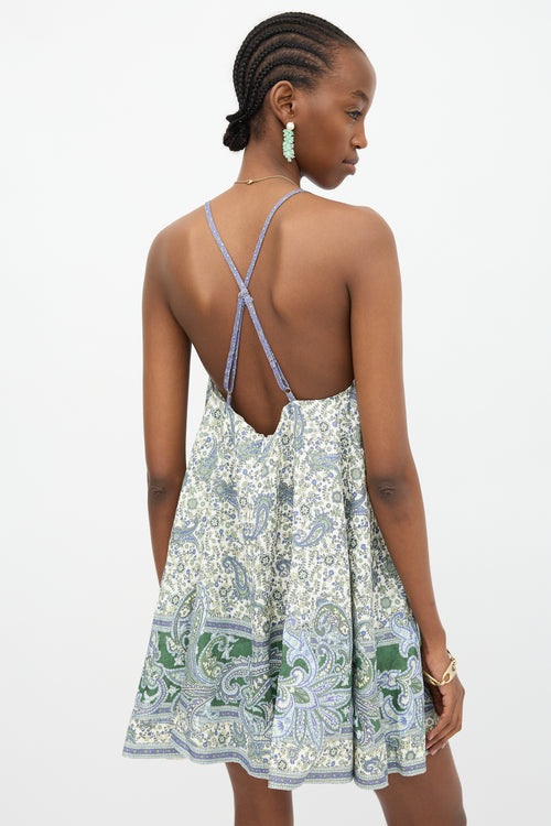 Zimmermann Linen Printed Ottie Swing Dress