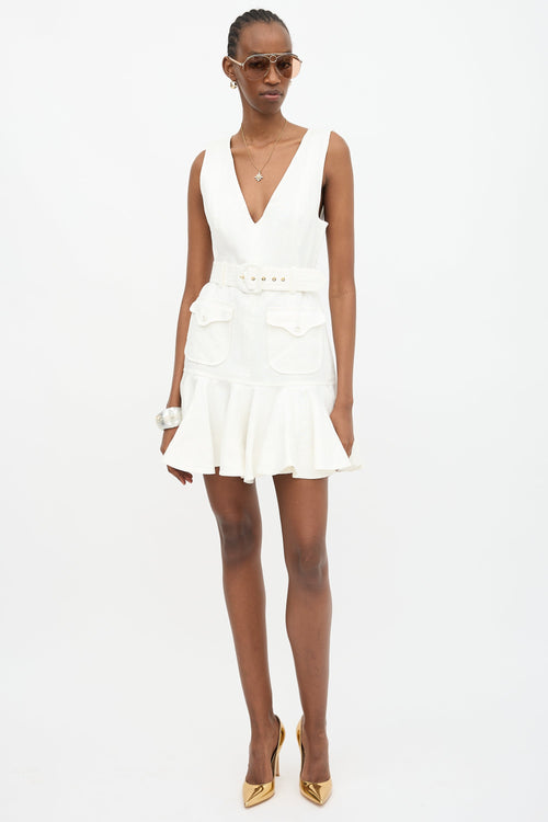 Zimmermann Linen Super Eight Safari Dress