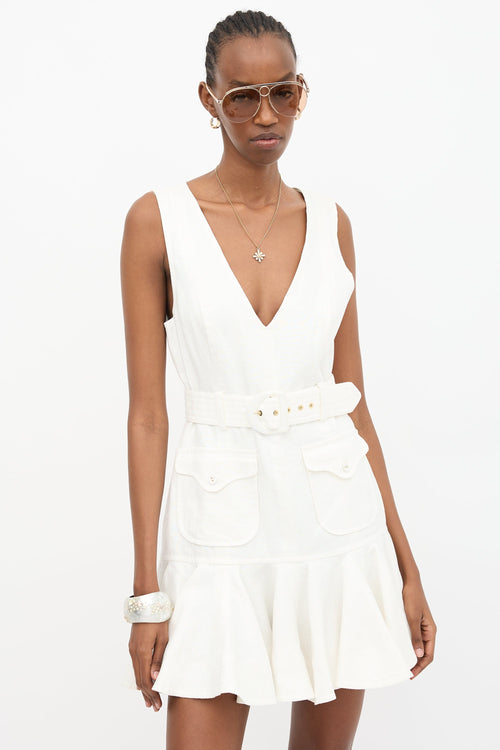 Zimmermann Linen Super Eight Safari Dress