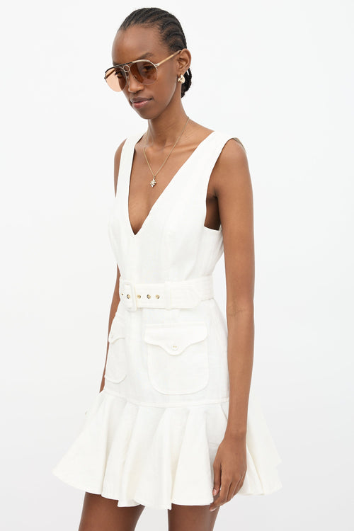 Zimmermann Linen Super Eight Safari Dress