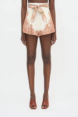 Zimmermann Linen Floral Shorts
