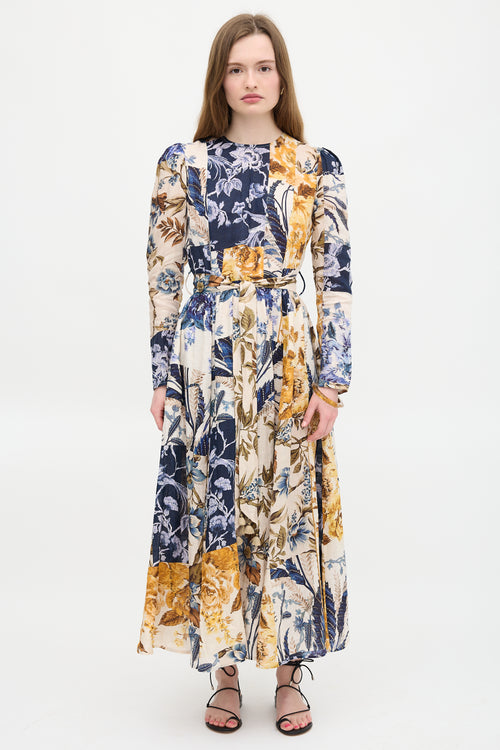 Zimmermann Linen Floral Aliane Dress