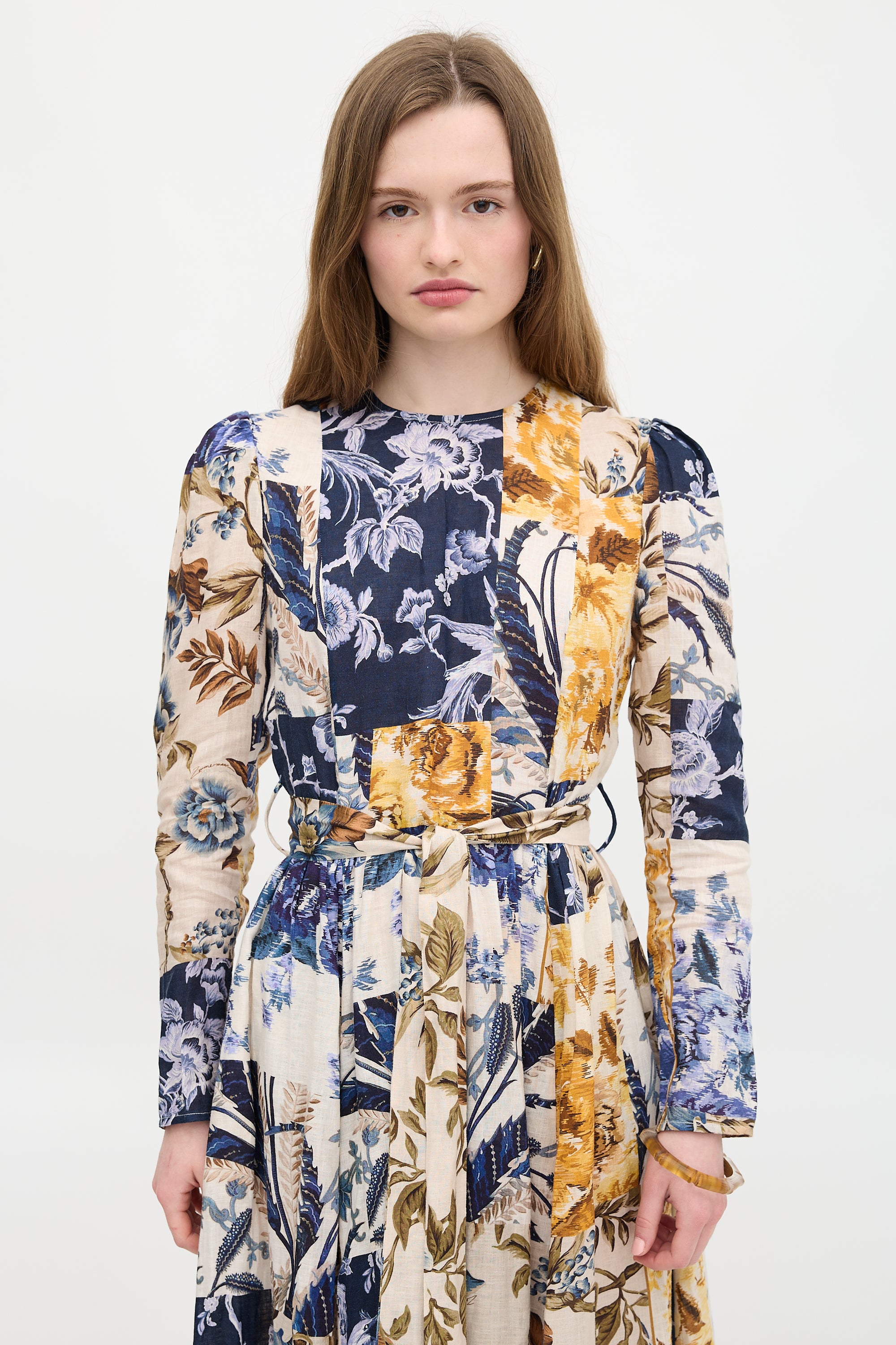Zimmermann // Linen Floral Aliane Dress VSP Consignment Zimmermann // Linen Floral Aliane Dress VSP Consignment