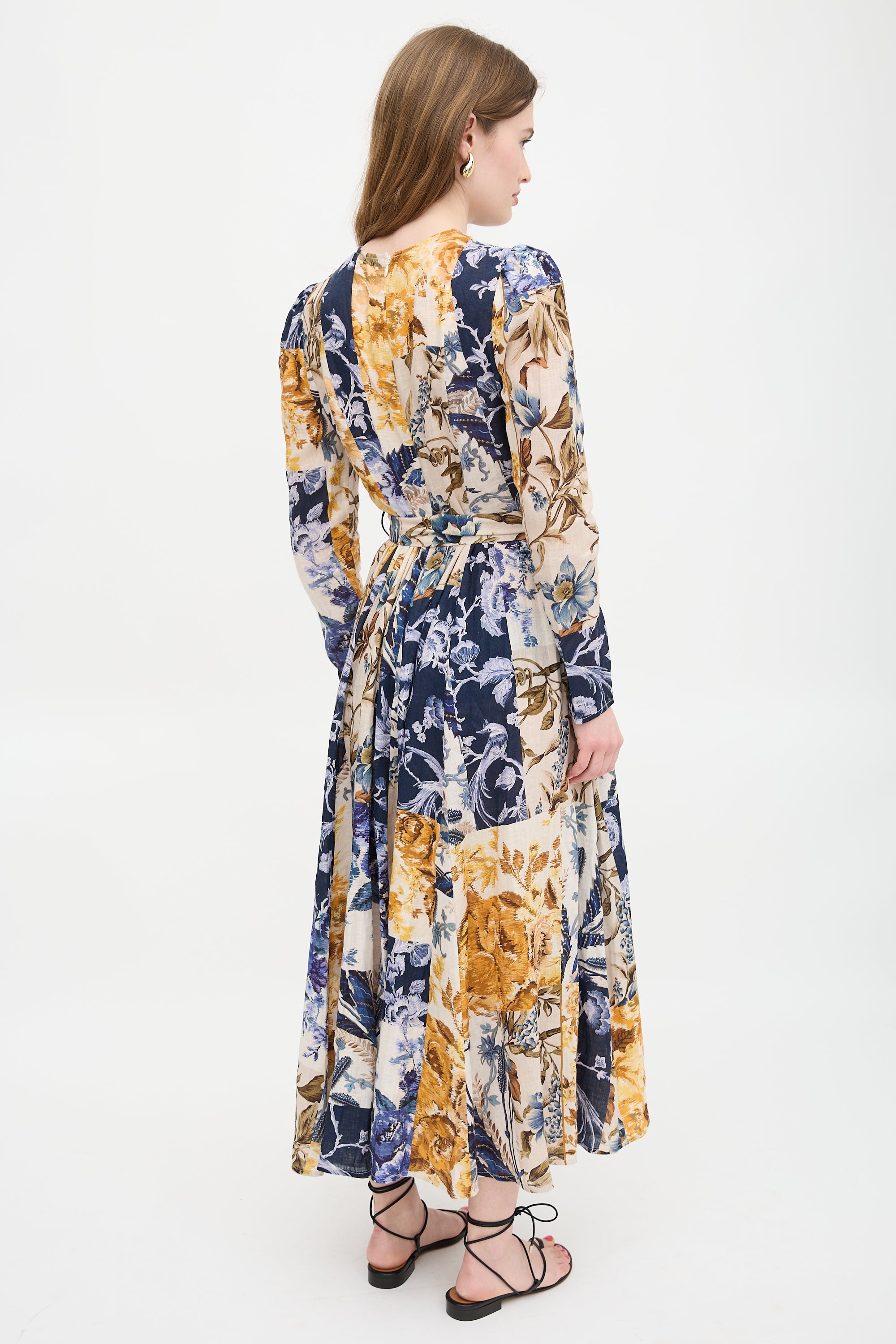 Zimmermann // Linen Floral Aliane Dress VSP Consignment Zimmermann // Linen Floral Aliane Dress VSP Consignment