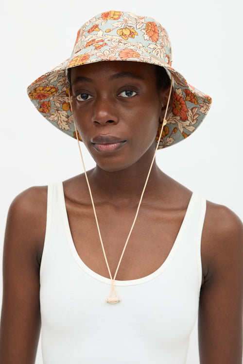 Zimmermann Linen Floral Bucket Hat