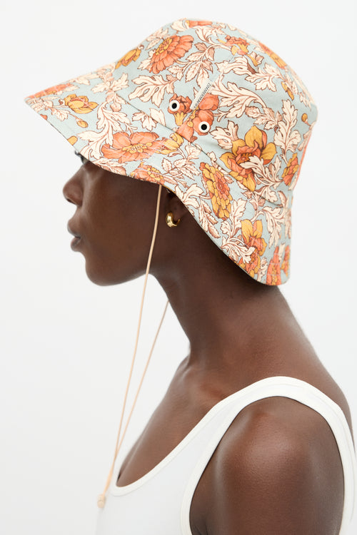 Zimmermann Linen Floral Bucket Hat