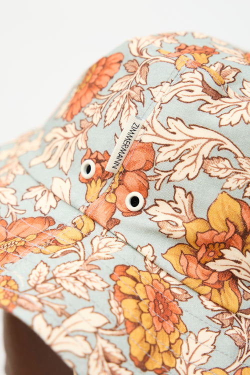 Zimmermann Linen Floral Bucket Hat