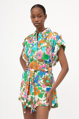 Zimmermann Linen Floral Riders Romper