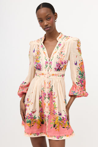 Zimmermann Linen Floral Tropicana Dress