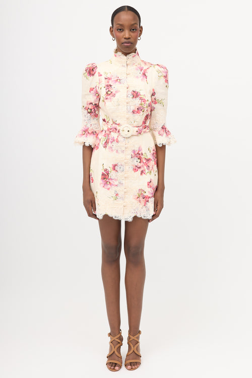 Zimmermann Linen High Tide Applique Dress