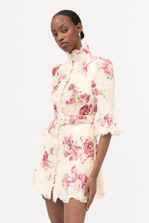 Zimmermann Linen High Tide Applique Dress