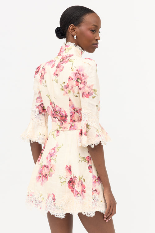 Zimmermann Linen High Tide Applique Dress