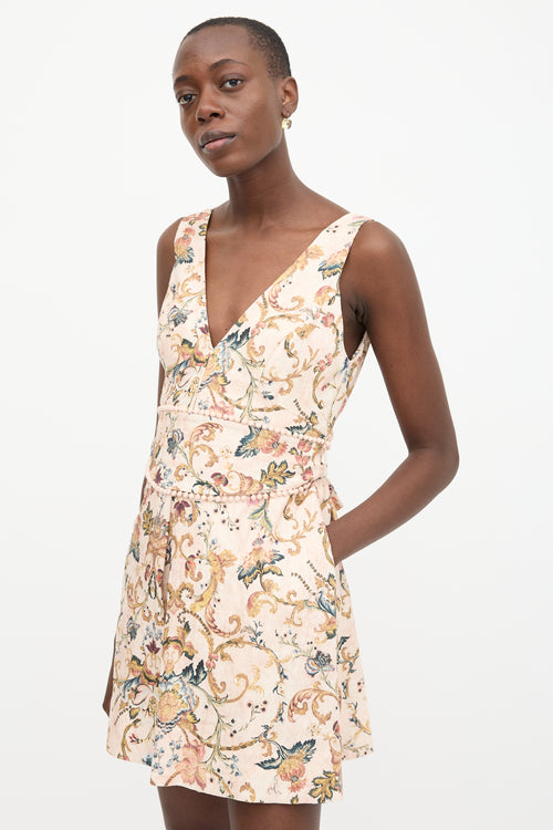Zimmermann Linen Painted Heart Shift Dress