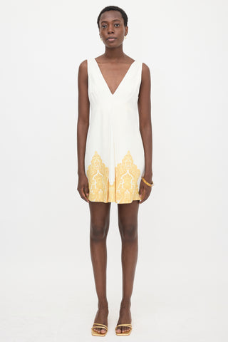 Zimmermann Linen Pleated Mini Dress