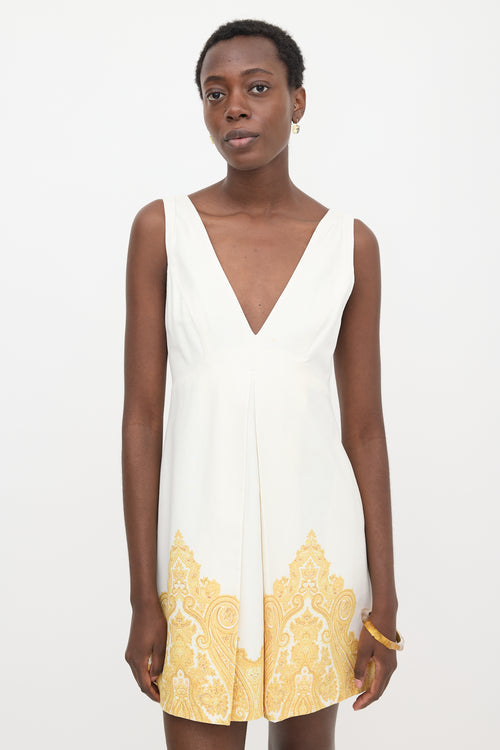 Zimmermann Linen Pleated Mini Dress