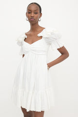 Zimmermann Linen Ruffled Mini Dress