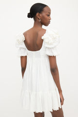 Zimmermann Linen Ruffled Mini Dress