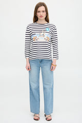 Zimmermann Linen Stripe Graphic T-Shirt
