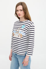 Zimmermann Linen Stripe Graphic T-Shirt