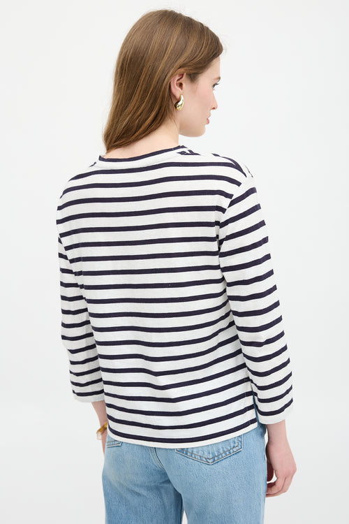 Zimmermann Linen Stripe Graphic T-Shirt
