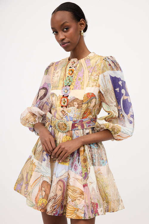 Zimmermann Linen & Silk Kaleidoscope Dress
