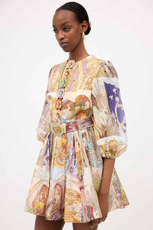 Zimmermann Linen & Silk Kaleidoscope Dress