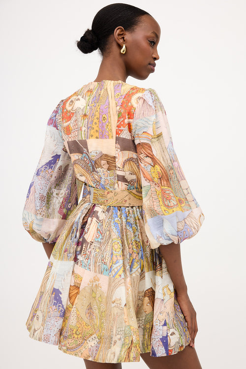Zimmermann Linen & Silk Kaleidoscope Dress