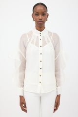 Zimmermann Linen & Silk Sheer Blouse