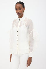 Zimmermann Linen & Silk Sheer Blouse
