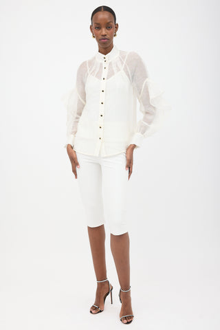 Zimmermann Linen & Silk Sheer Blouse