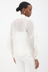 Zimmermann Linen & Silk Sheer Blouse