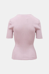 Zimmermann Metallic Rib Knit T-Shirt