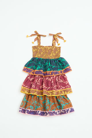 Zimmermann Kids Paisley Tiered Ruffle Dress