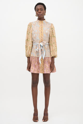 Zimmermann Paisley Tempo Spliced Dress