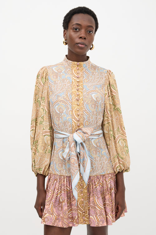 Zimmermann Paisley Tempo Spliced Dress