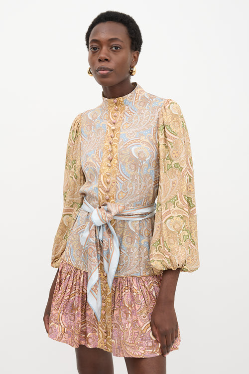 Zimmermann Paisley Tempo Spliced Dress