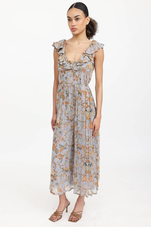 Zimmermann Silk Patterned Jumpsuit