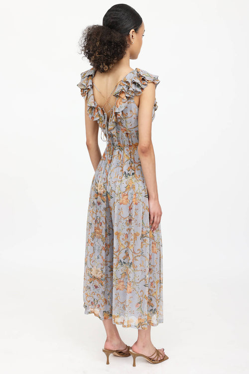Zimmermann Silk Patterned Jumpsuit
