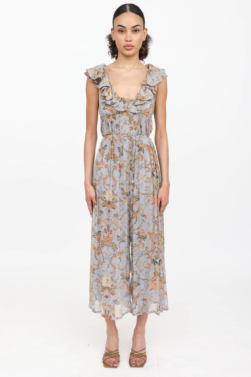Zimmermann Silk Patterned Jumpsuit