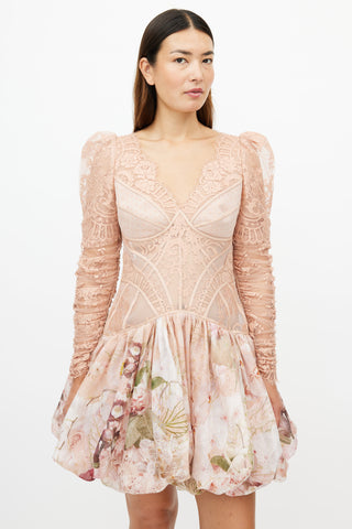 Zimmermann Pink Dancer Lace Dress