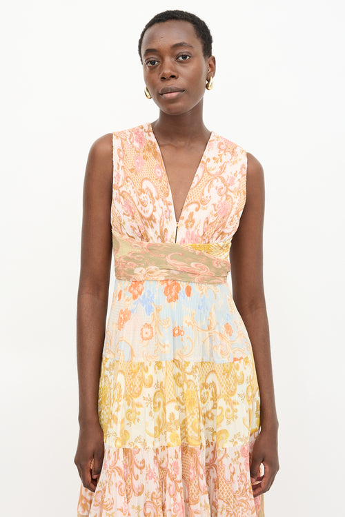 Zimmermann Pleated Floral Postcard Dress