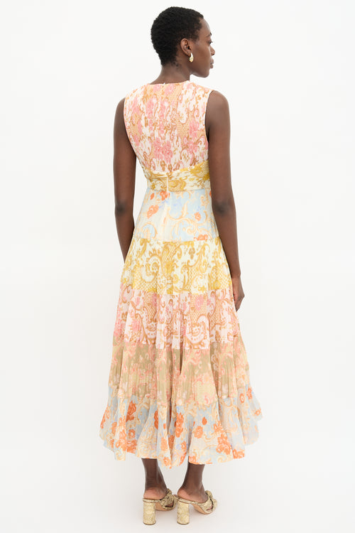 Zimmermann Pleated Floral Postcard Dress