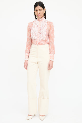 Zimmermann Floral Ruffled Lace Shirt