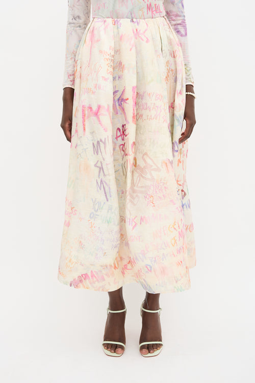 Zimmermann Printed Dancer Midi Skirt