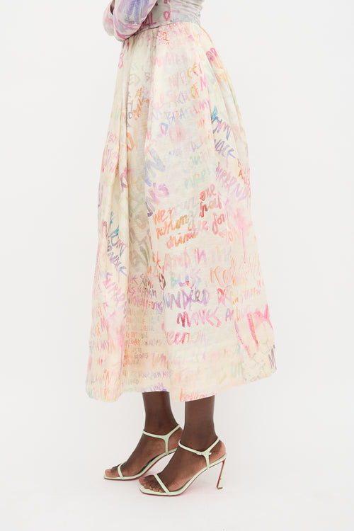 Zimmermann Printed Dancer Midi Skirt