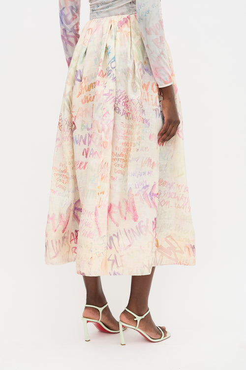 Zimmermann Printed Dancer Midi Skirt