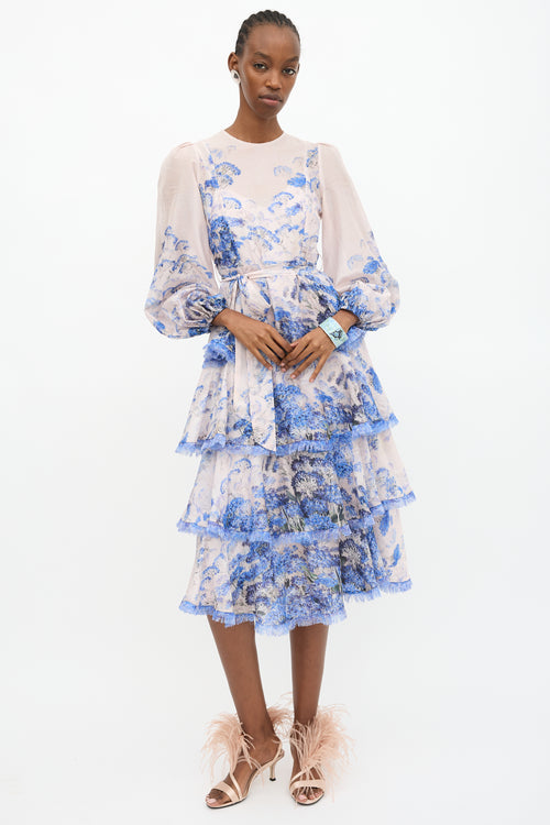 Zimmermann Floral Tiered Luminous Dress
